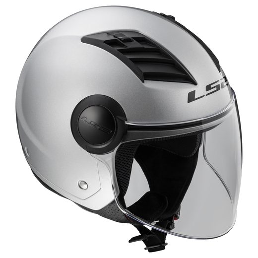 LS2 HELMETS LS2 OF562 AIRFLOW GLOSS SILVER LONG