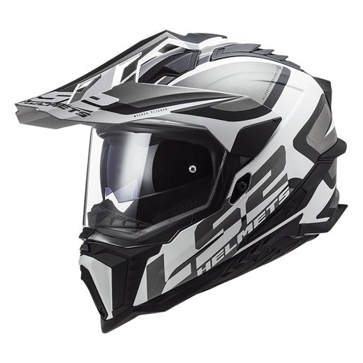 LS2 HELMETS LS2 MX701 EXPLORER ALTER MATT BLACK WHITE