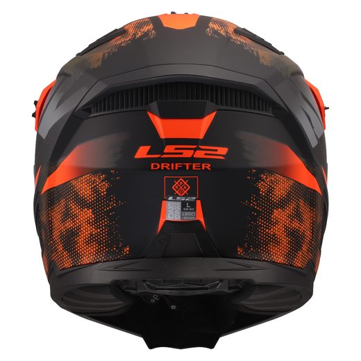 LS2 HELMETS LS2 OF606 DRIFTER GAS GREY ORANGE-06