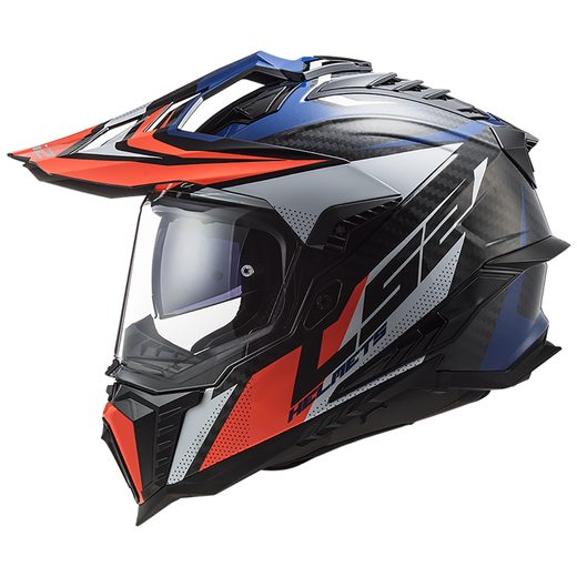LS2 HELMETS LS2 MX701 EXPLORER C FOCUS G.BLUE WHITE RED