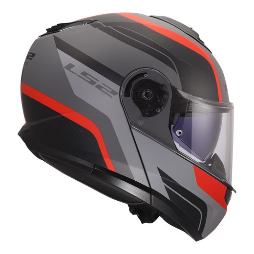 LS2 HELMETS LS2 FF908 STROBE II MONZA BLACK GREY RED-06