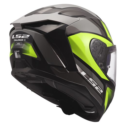 LS2 HELMETS LS2 FF817 CHALLENGER II VIPER GREY H-V YELLOW