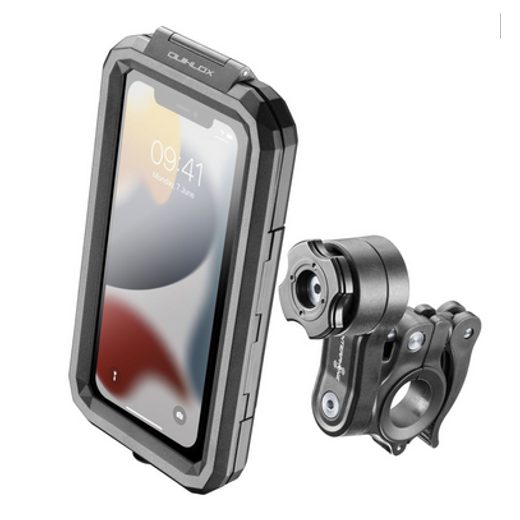 INTERPHONE UNIVERZÁLNÍ VODĚODOLNÉ POUZDRO INTERPHONE ARMOR PRO, ÚCHYT NA ŘÍDÍTKA QUIKLOX, MAX. 6,5" BLACK