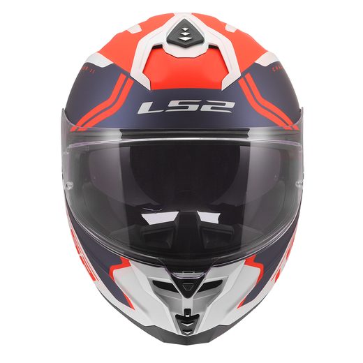 LS2 HELMETS LS2 FF817 CHALLENGER II TITAN WHITE BLUE RED