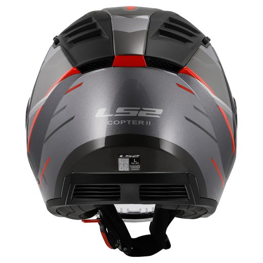 LS2 HELMETS LS2 OF600 COPTER II DISTON GREY RED-06