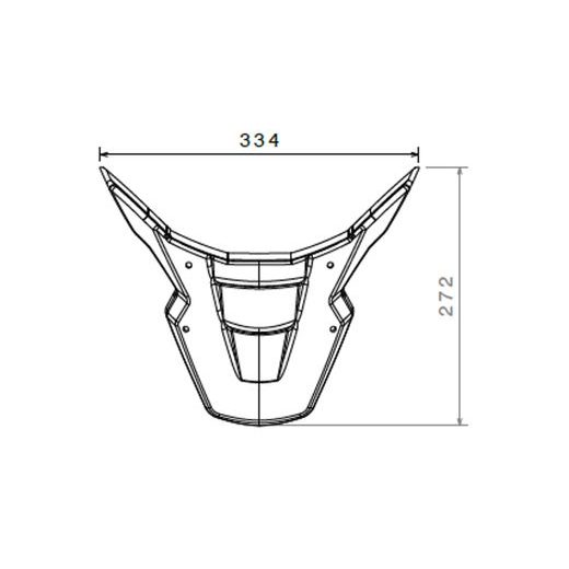 FRONTAL EXTENSION FENDER PUIG 3887J MATNÁ ČERNÁ