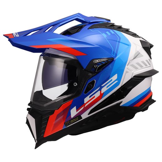 LS2 HELMETS LS2 MX701 EXPLORER HEXA WHITE BLUE RED-06