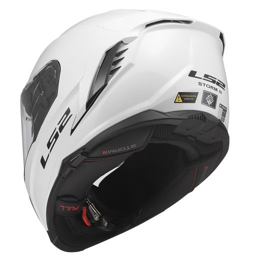 LS2 HELMETS LS2 FF818 STORM III SOLID GLOSS WHITE