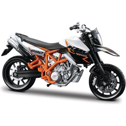 BBURAGO KTM 990 SUPERMOTO R WHITE/BLACK 1:18