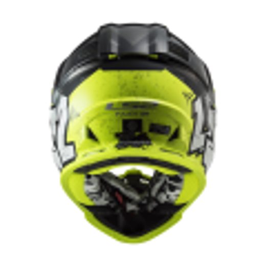 LS2 HELMETS LS2 MX437 FAST EVO MINI CRUSHER BLACK YELLOW
