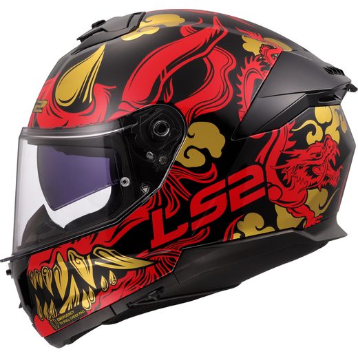 LS2 HELMETS LS2 FF808 STREAM II DRAKO BLACK RED-06