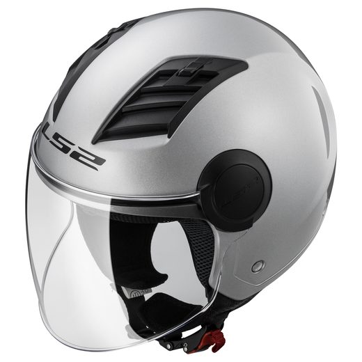 LS2 HELMETS LS2 OF562 AIRFLOW GLOSS SILVER LONG