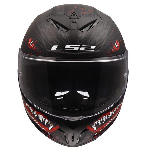 LS2 HELMETS LS2 FF820 RAPID III KAIJU II BLACK RED WHITE
