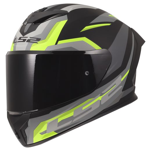 LS2 HELMETS LS2 FF820 RAPID III HYPER BLACK H-V YELLOW