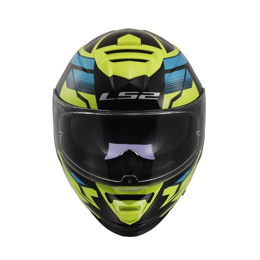 LS2 HELMETS LS2 FF800 STORM II TRACKER BLACK H-V YELLOW-06