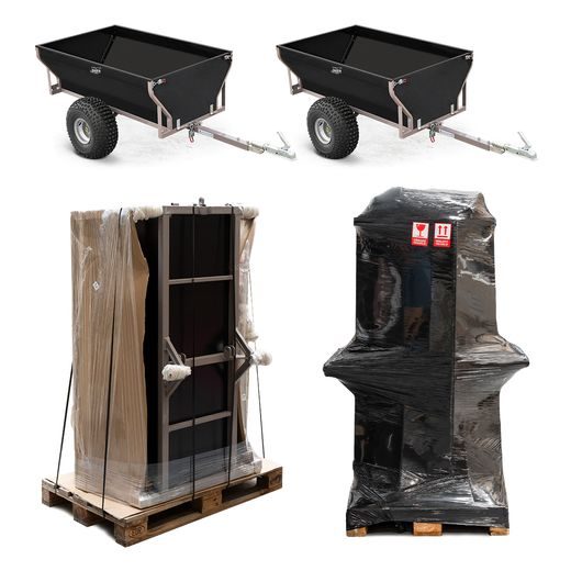 SHARK ACCESSORIES SET 2X SHARK ATV TRAILER WOOD 550 BLACK