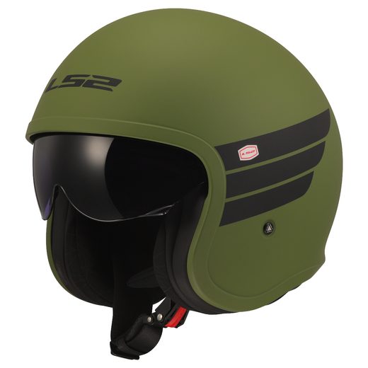 LS2 HELMETS LS2 OF599 SPITFIRE II RETRO M.MILITARY GREEN-06