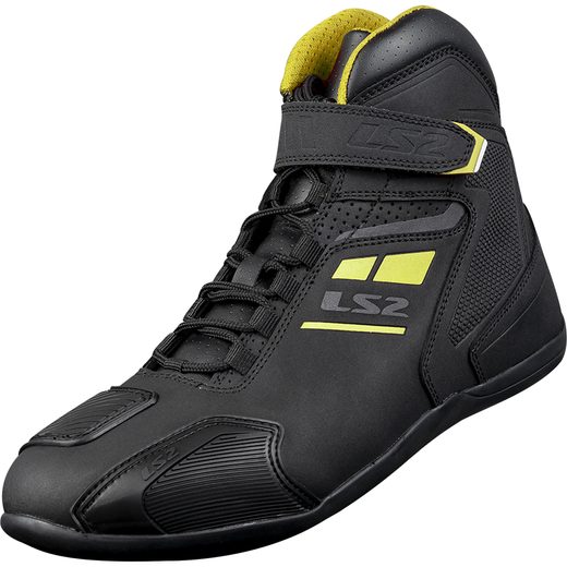 LS2 HELMETS LS2 GARRA MAN BOOTS BLACK H-V YELLOW