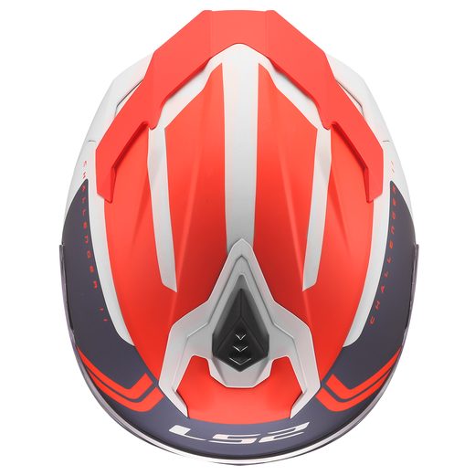 LS2 HELMETS LS2 FF817 CHALLENGER II TITAN WHITE BLUE RED