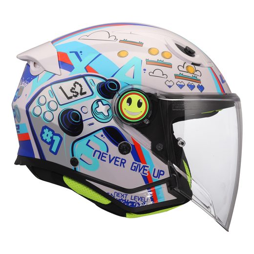 LS2 HELMETS LS2 OF622 FUNNY II NEXT LEVEL WHITE