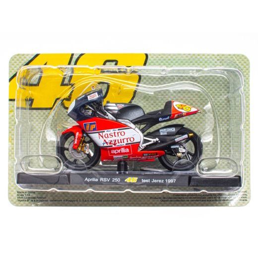 MAISTO APRILIA RSV 250 JEREZ TEST 1997 1:18 VALENTINO ROSSI 46