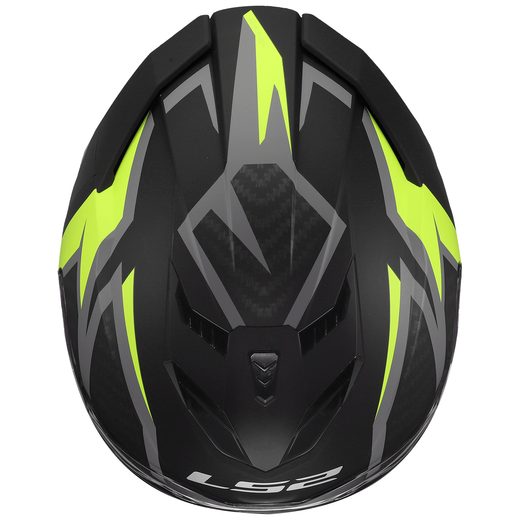 LS2 HELMETS LS2 FF818 STORM III DYNAMO BLACK H-V YELLOW