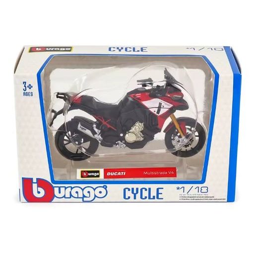 BBURAGO DUCATI MULTISTRADA V4 1:18 BLACK / RED