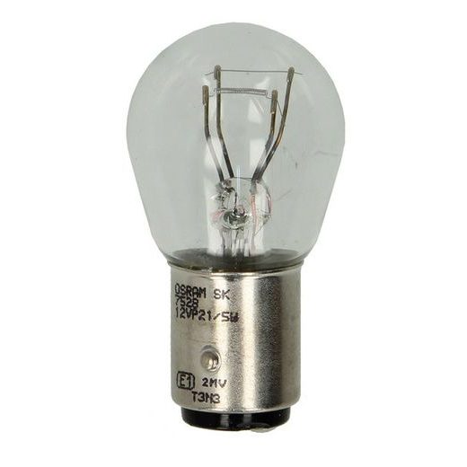 OSRAM ŽÁROVKA P21/5W (BLISTER 2 KS) 12V 5/21W BAY15D STANDARD, S PATICÍ