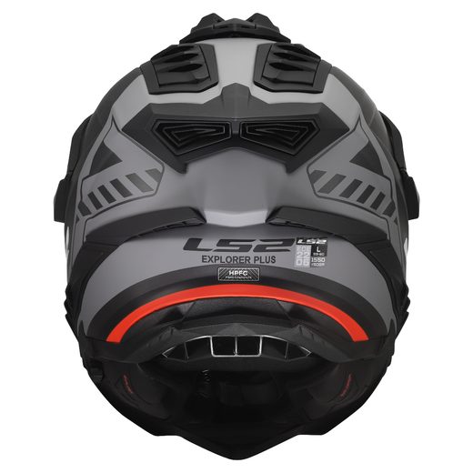 LS2 HELMETS LS2 MX701 EXPLORER HEXA BLACK RED GREY-06