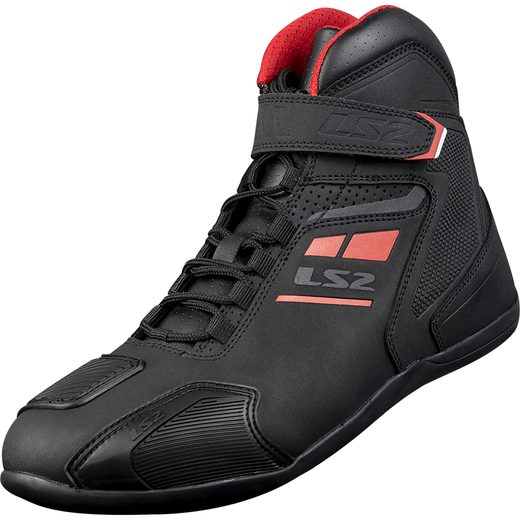 LS2 HELMETS LS2 GARRA LADY BOOTS BLACK RED