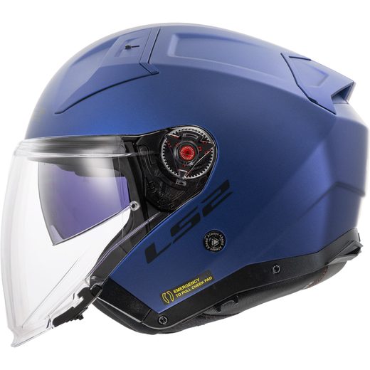 LS2 HELMETS LS2 OF603 INFINITY II SOLID NAVY BLUE-06