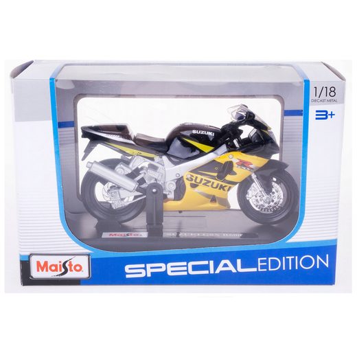 MAISTO SUZUKI GSX-R600 YELLOW 1:18