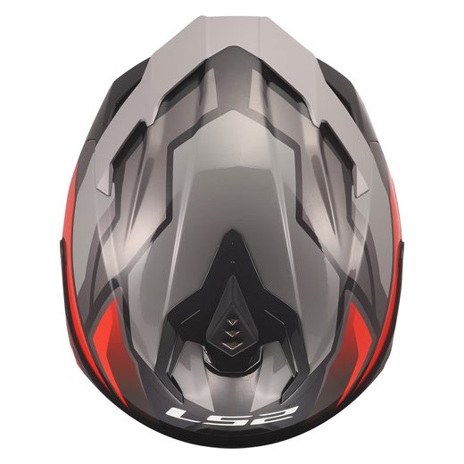 LS2 HELMETS LS2 FF817 CHALLENGER II VIPER GREY RED