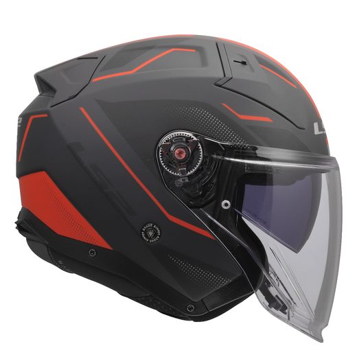 LS2 HELMETS LS2 OF603 INFINITY II VEYRON BLACK GREY RED-06