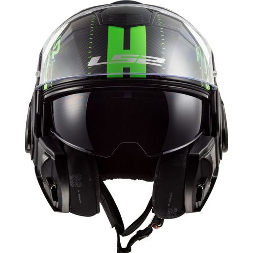 LS2 HELMETS LS2 FF399 VALIANT NUCLEUS BLACK GLOW GREEN