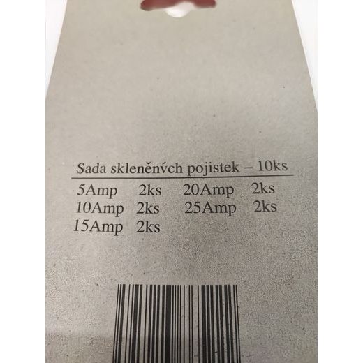 BB SADA POJISTEK SKLENĚNÝCH 6,3X32MM 5-25A 10KS