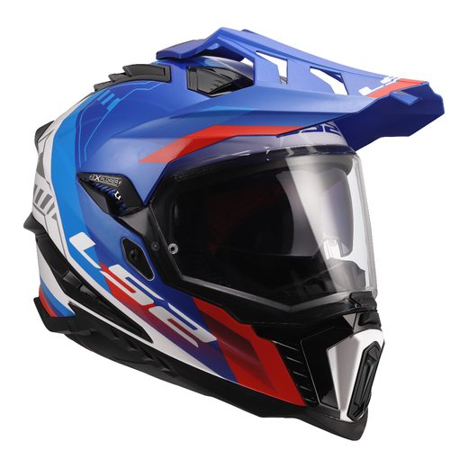 LS2 HELMETS LS2 MX701 EXPLORER HEXA WHITE BLUE RED-06