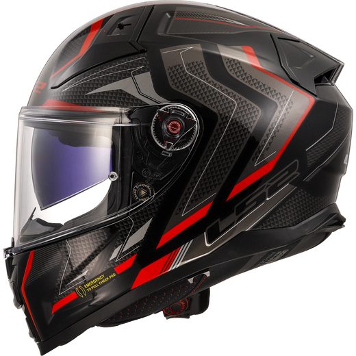 LS2 HELMETS LS2 FF811 VECTOR II ALIZER BLACK RED-06