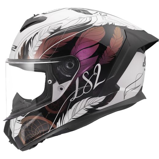LS2 HELMETS LS2 FF820 RAPID III BOHO WHITE BLACK PINK