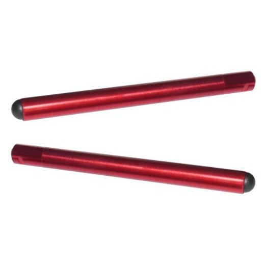 CLIP-ONS ACCOSSATO ALUMINIUM, 250MM WITH CAPS, RED