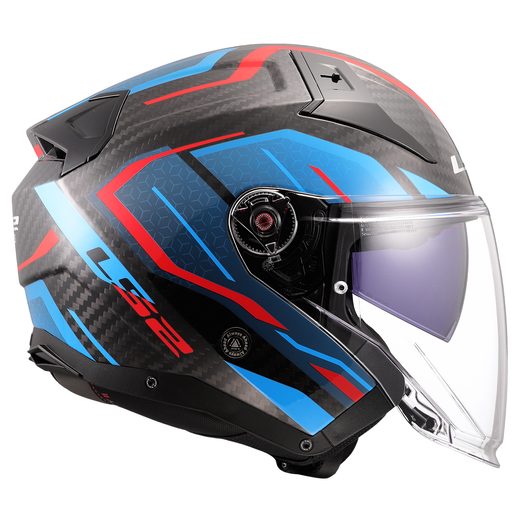 LS2 HELMETS LS2 OF603 INFINITY II C URUS BLUE RED-06