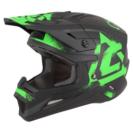 CASSIDA PŘILBA CROSS CUP 2 CREW BLACK MATT/GREEN FLUO