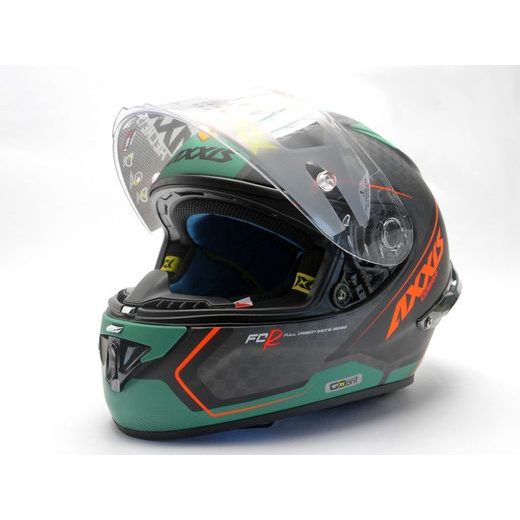 AXXIS PŘILBA COBRA RAGE A16 MATT GREEN/GREY/ORANGE