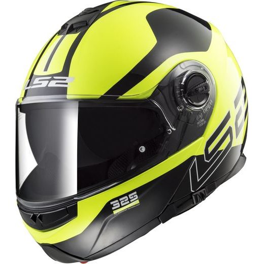 LS2 HELMETS LS2 FF325 STROBE ZONE HI-VIS YELLOW BLACK