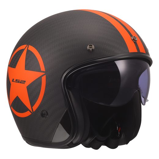 LS2 HELMETS LS2 OF601 BOB II C STAR ORANGE-06