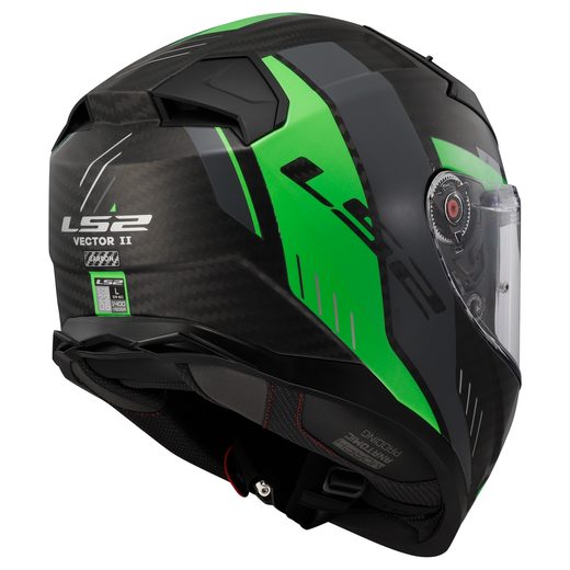 LS2 HELMETS LS2 FF811 VECTOR II C GRID MATT FLUO GREEN-06