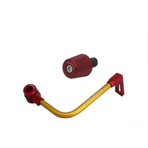 LEVER GUARD ACCOSSATO WITH GOLD HOSE AND JOINT RIGHT, ALUMINIUM