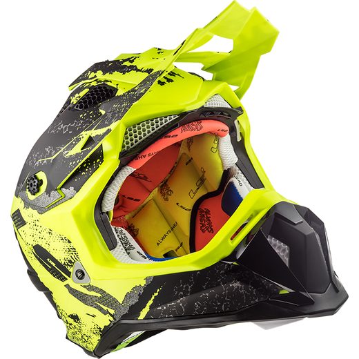 LS2 HELMETS LS2 MX470 SUBVERTER CLAW MATT BLACK HI VIS