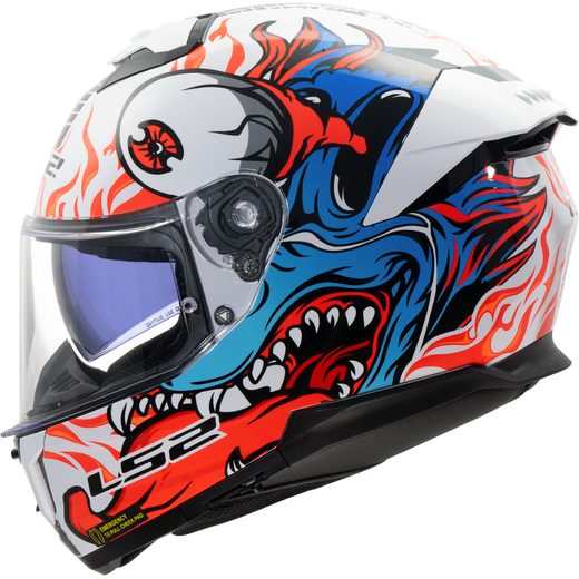LS2 HELMETS LS2 FF808 STREAM II INFERNO WHITE BLUE-06