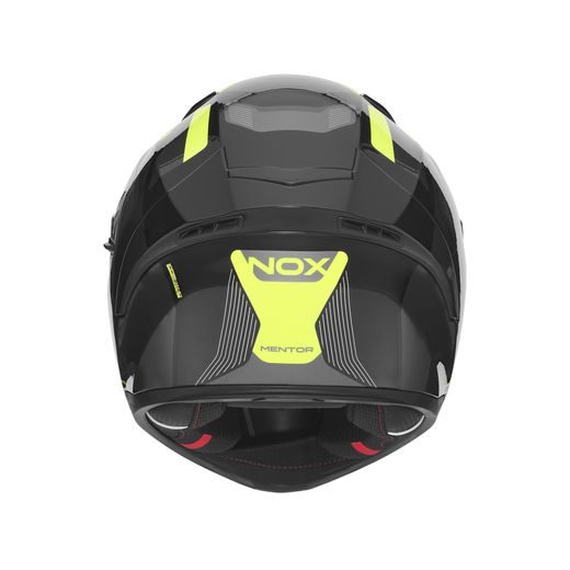 NOX PŘILBA N402 MENTOR BLACK NENON YELLOW